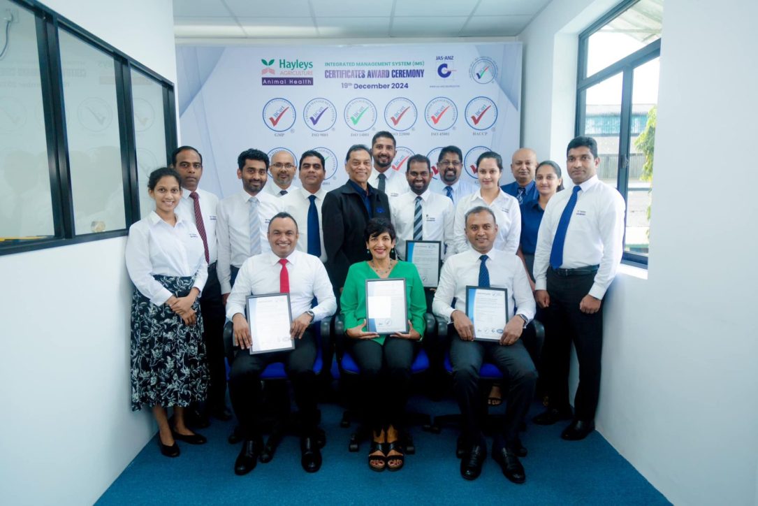 Hayleys Animal Health receiving ISO certifications